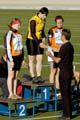 Naisten lentävä 500 m: 1. Elisa Arvo, TuUL, 2. Heini Salovaara, IK-32 ja 3. Silla Tenkula, IK-32.