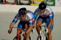 Miesten joukkuesprintti, finaali: Cycle Club Helsinki 3 - Mika Riihelä, Timo Riihelä ja Markus Holmsten.