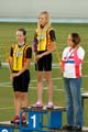 N-16 500 m aika-ajo:1. Virva Koski, TuUL, 2. Linnea Louhi, TuUL ja 3. Eeva Teivaala, P-P.
