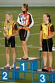 N-16 2 km takaa-ajo: 1. Laura Lilja, IK-32, 2. Virva Koski, TuUL ja 3. Linnea Louhi, TuUL.