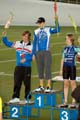 M-16 2 km takaa-ajo: 1. Miika Pakarinen, TWD, 2. Ilari Kahila, CCH ja 3. Joonas Kukkonen, KiiRi.